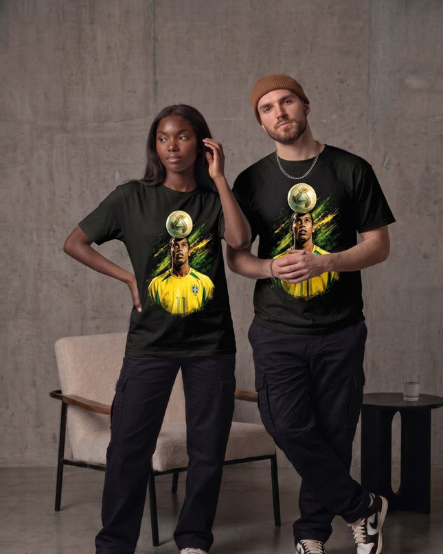 Ronaldinho #11 Brazil Ball Balance Legend Unisex Fan T-Shirt