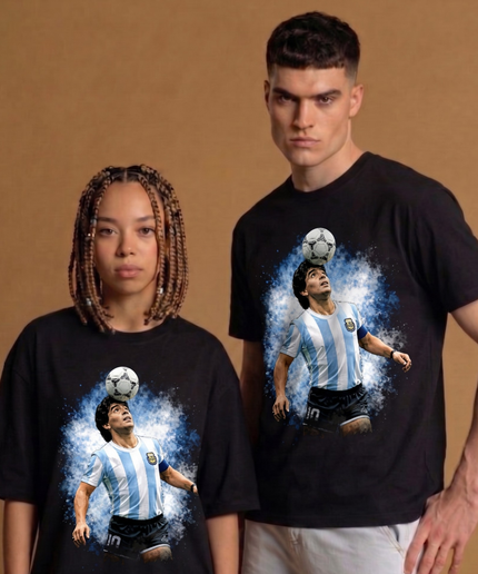 Diego Maradona Header Argentina Fan T-Shirt