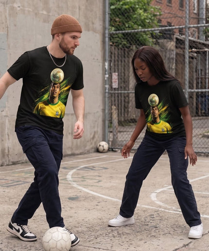 Ronaldinho #11 Brazil Ball Balance Legend Unisex Fan T-Shirt