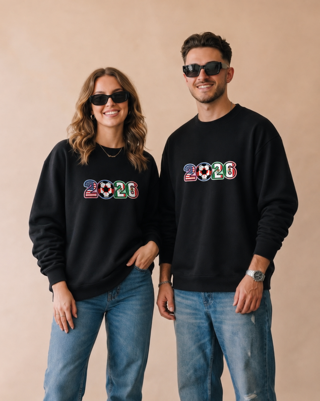 World Cup 2026 Flag Typography Unisex Fan Crewneck
