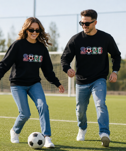 World Cup 2026 Flag Typography Unisex Fan Crewneck