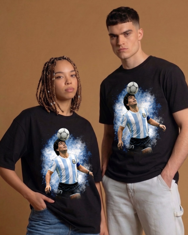 T-shirt Fan Argentine Coup de Tête Diego Maradona