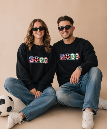 World Cup 2026 Flag Typography Unisex Fan Crewneck