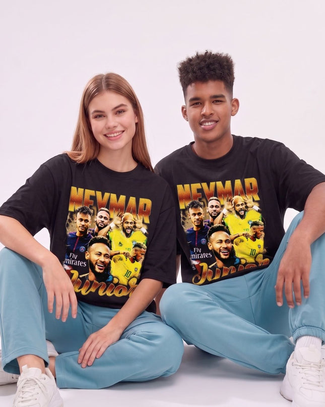 Neymar Junior Vintage Bootleg Collage Unisex Fan T-Shirt