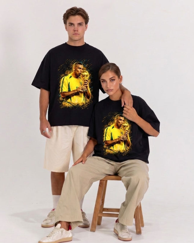 Ronaldo R9 Brazil World Cup Trophy Kiss Unisex Fan T-Shirt