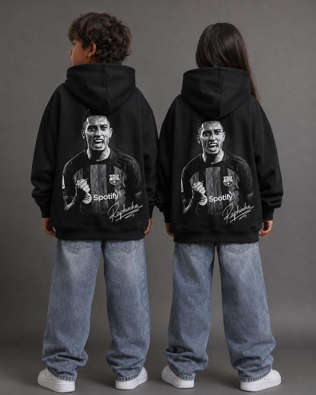 Raphinha Barcelona Signature Roar Kids Fan Hoodie