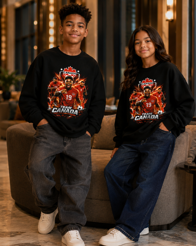 Team Canada 2026 Kids Fan Crewneck