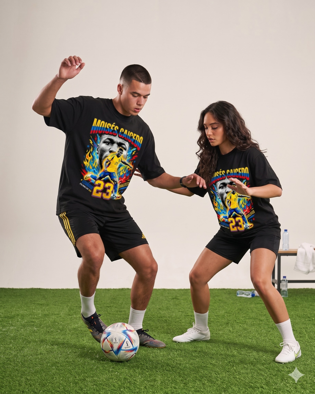 Moisés Caicedo #23 – Colombie Qualifié T-shirt unisexe pour les fans
