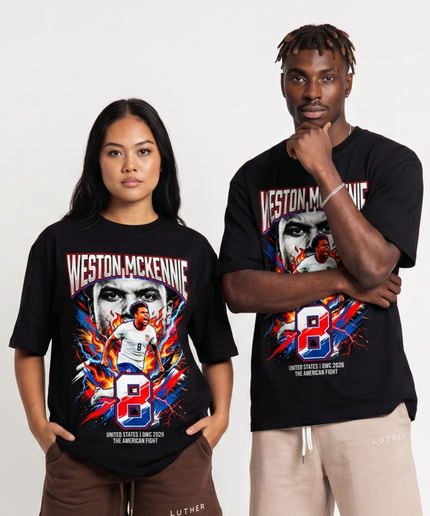Weston McKennie #8 USA États-Unis OWC 2026 Le combat américain T-Shirt unisexe pour fans