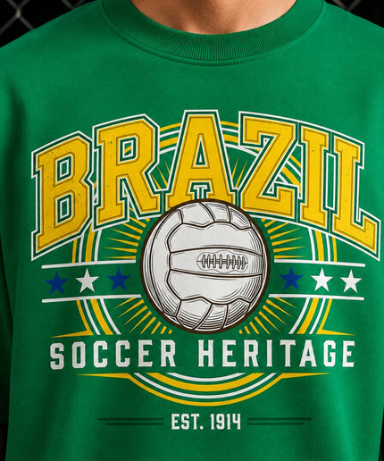 Brazil Soccer Heritage Est. 1914 Kids Fan T-Shirt