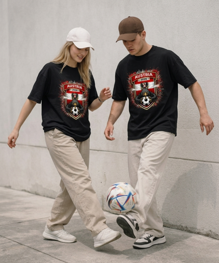 Austria 2026 Eagle Crest Shield Soccer Unisex Fan T-Shirt