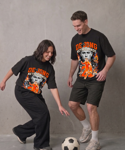 T-shirt unisexe fan De Jong #21 Pays-Bas Coupe du Monde 2026