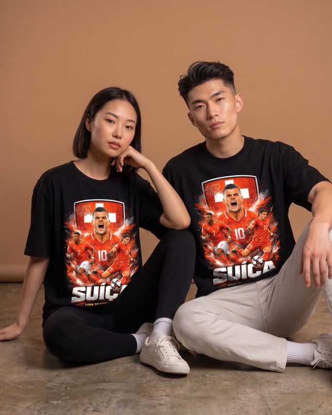 Switzerland Suíça Squad Fire Copa do Mundo 2026 Unisex Fan T-Shirt