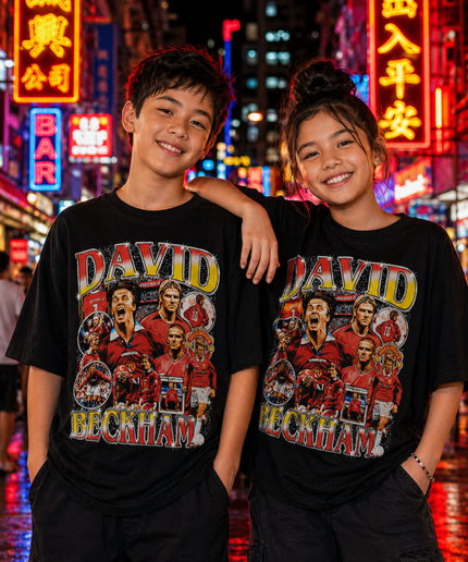 T-Shirt Enfant David Beckham Manchester United Fan