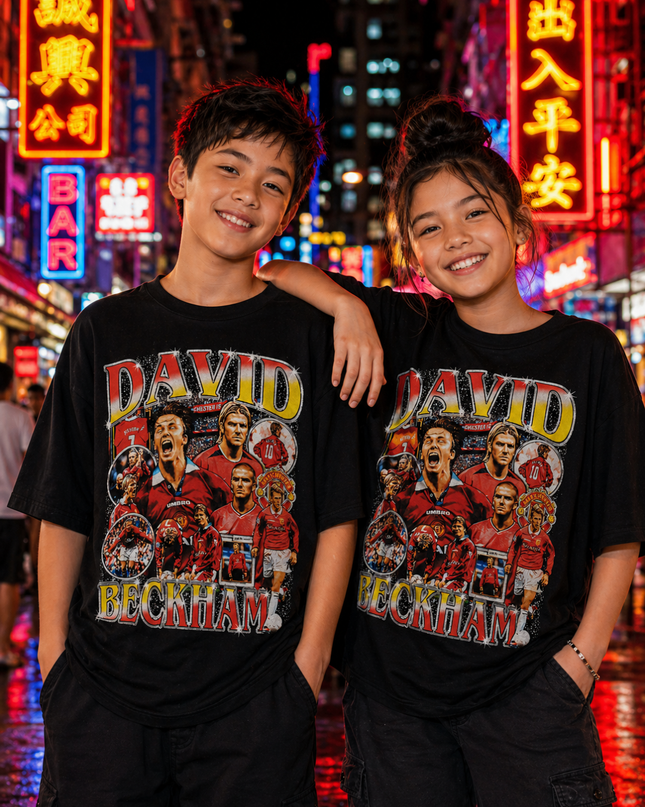 David Beckham Manchester United Kids Fan T-Shirt