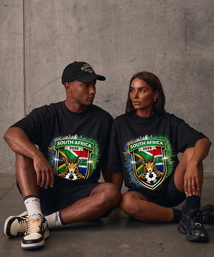 T-shirt unisexe fan de la Coupe du Monde de Football Afrique du Sud 2026 édition Blason Springbok