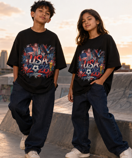 USA 2026 Graffiti Kids Fan T-Shirt
