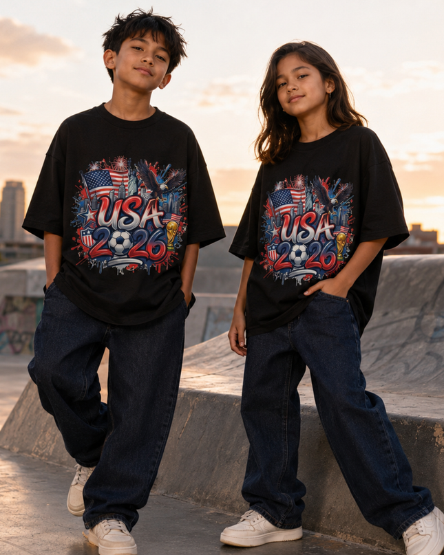 USA 2026 Graffiti Kids Fan T-Shirt