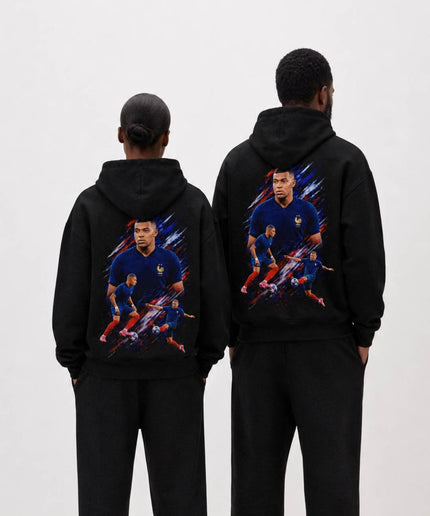 Kylian Mbappé France Collage d'Action Unisexe Fan Hoodie