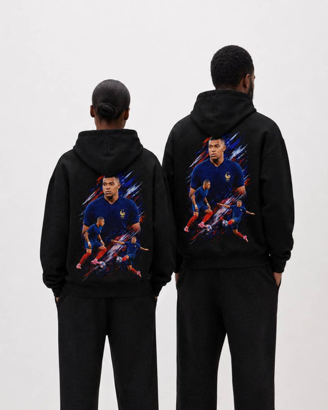Kylian Mbappe France Action Collage Unisex Fan Hoodie