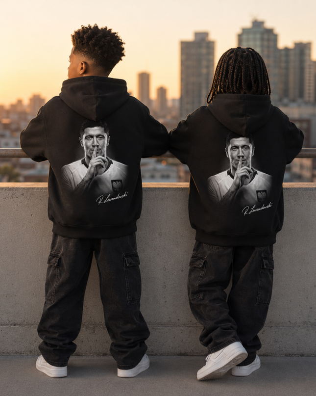 Robert Lewandowski Shhh Silence Kids Fan Hoodie
