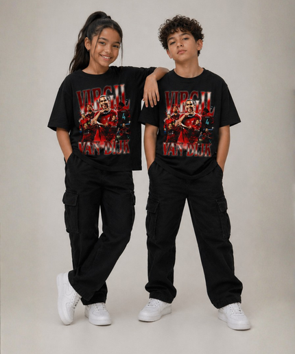 T-shirt supporter enfant Virgil Van Dijk Liverpool