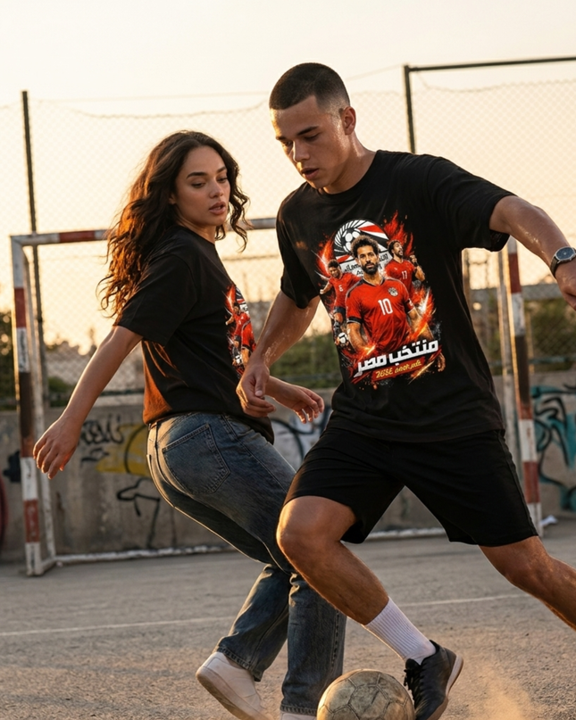 Mohamed Salah #10 Égypte Muntakhab Misr Coupe du Monde 2026 T-Shirt Unisexe pour Fans