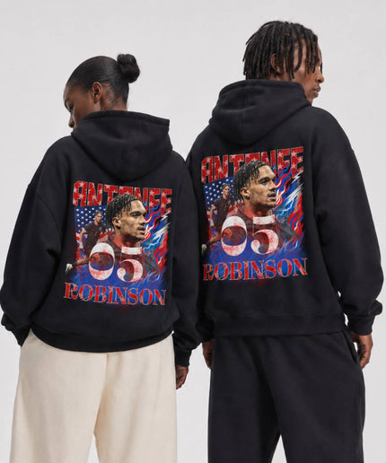 Antonee Robinson USA #5 Red White Blue Vintage Bootleg Unisex Fan Hoodie