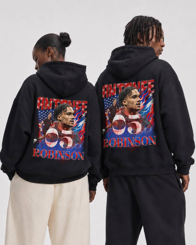 Antonee Robinson USA #5 Red White Blue Vintage Bootleg Unisex Fan Hoodie