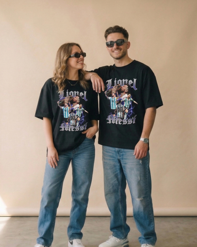 Lionel Messi Argentina Gothic Lightning Unisex Fan T-Shirt