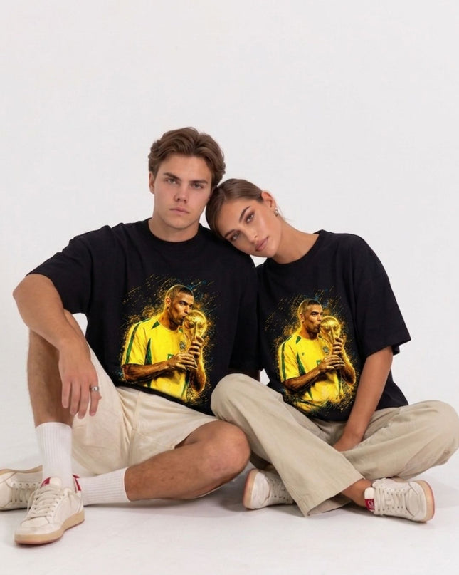Ronaldo R9 Brazil World Cup Trophy Kiss Unisex Fan T-Shirt