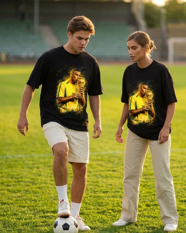 Ronaldo R9 Brazil World Cup Trophy Kiss Unisex Fan T-Shirt