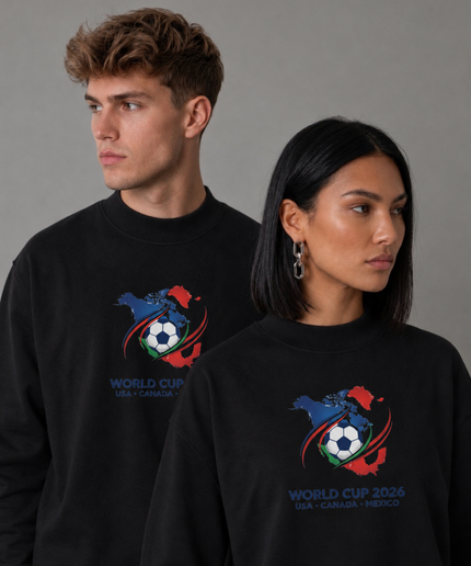 World Cup 2026 USA Canada Mexico Crest Map Unisex Fan Crewneck