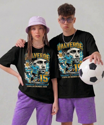 Federico Valverde #15 Uruguay Clasificado Soccer World Cup 2026 Unisex Fan T-Shirt
