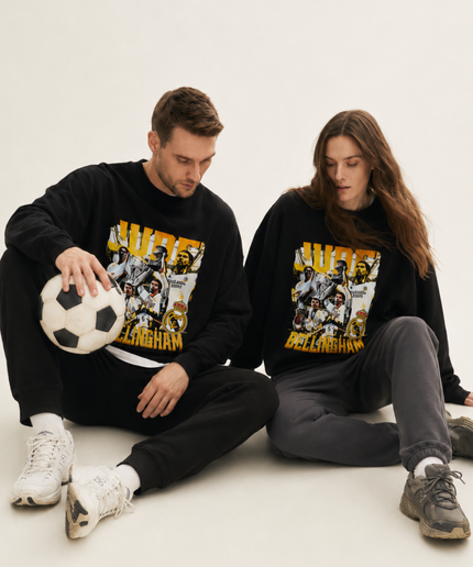 Jude Bellingham Real Madrid Bootleg Retro Gold Unisex Fan Crewneck