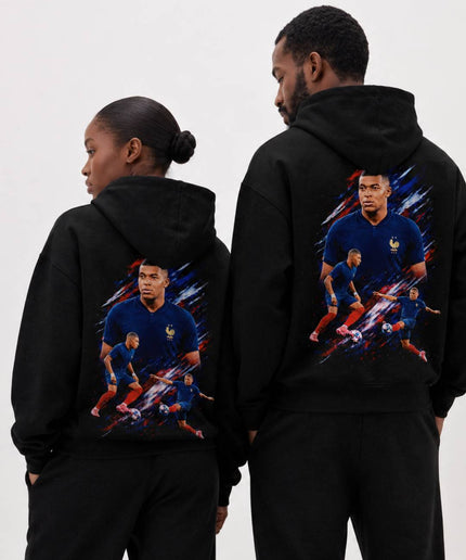 Kylian Mbappé France Collage d'Action Unisexe Fan Hoodie