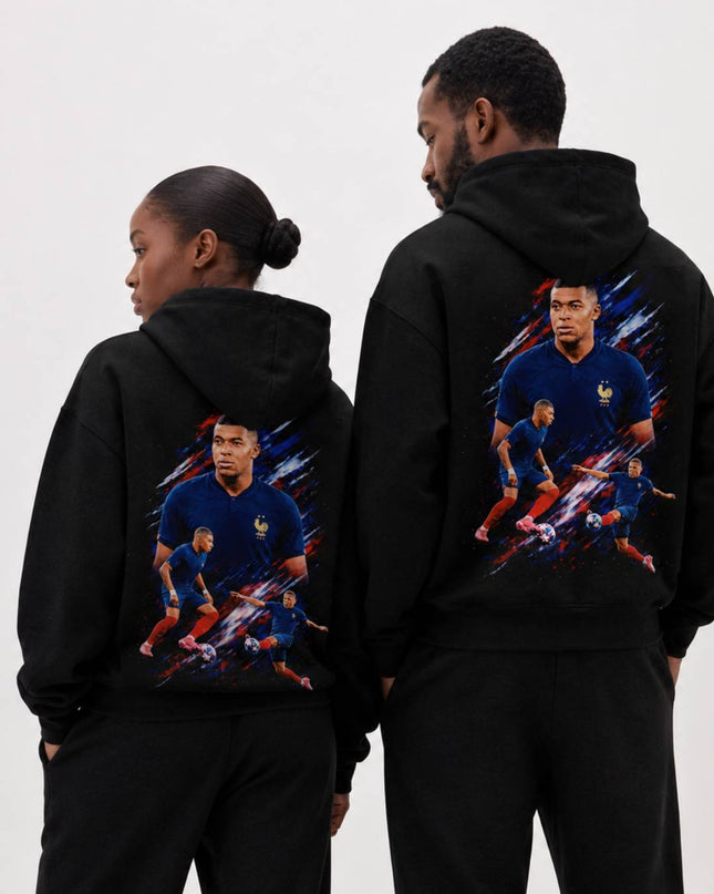 Kylian Mbappe France Action Collage Unisex Fan Hoodie