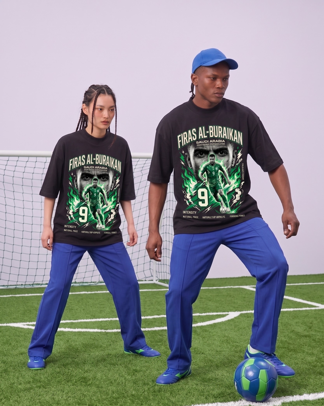 T-Shirt Unisexe Firas Al-Buraikan #9 Arabie Saoudite Qualification Coupe du Monde 2026