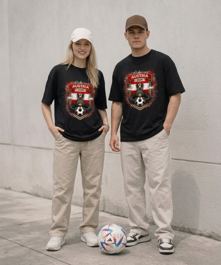 Austria 2026 Eagle Crest Shield Soccer Unisex Fan T-Shirt