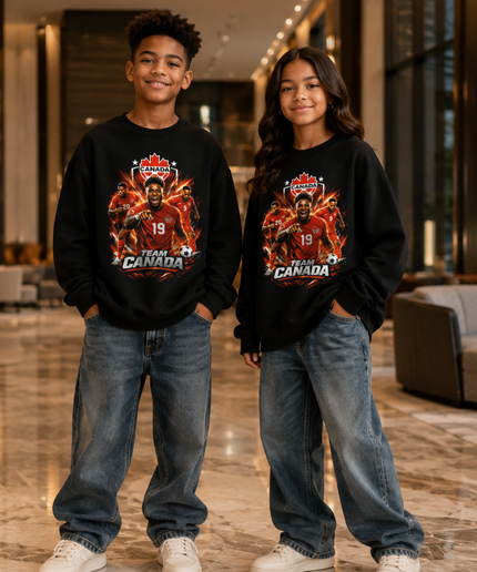 Team Canada 2026 Kids Fan Crewneck