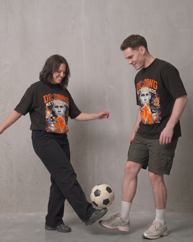 T-shirt unisexe fan De Jong #21 Pays-Bas Coupe du Monde 2026