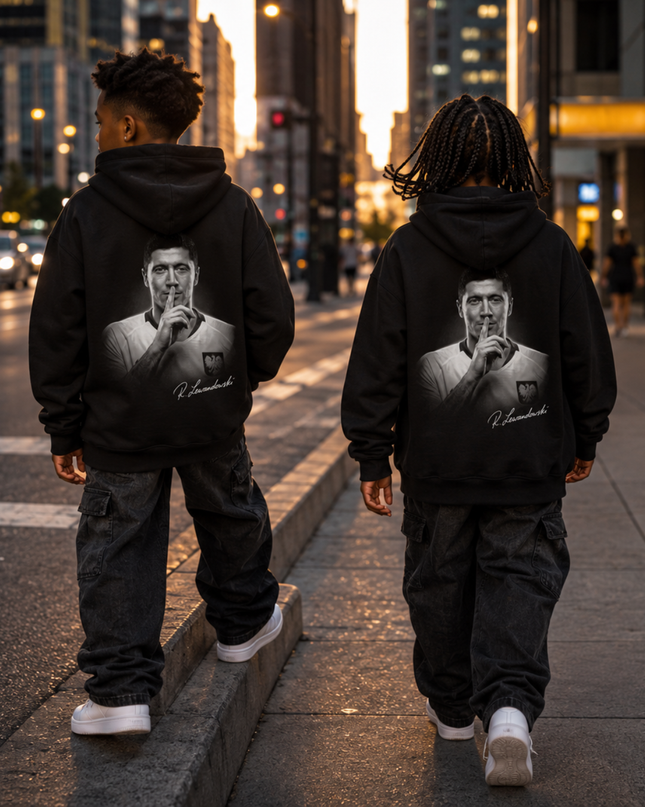 Robert Lewandowski Shhh Silence Kids Fan Hoodie