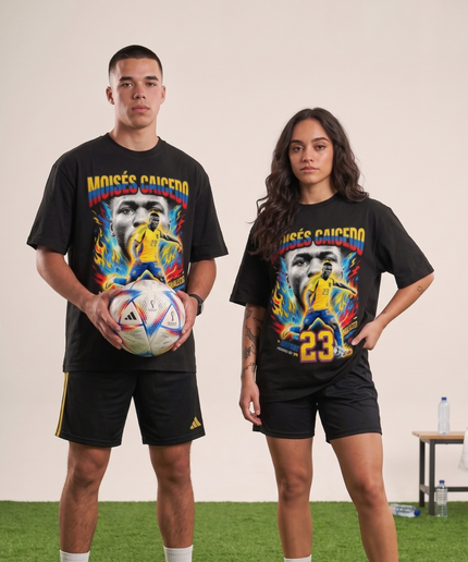 Moisés Caicedo #23 – Colombie Qualifié T-shirt unisexe pour les fans
