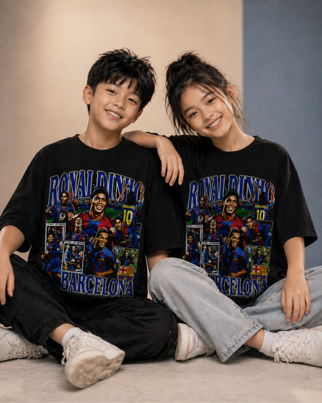 T-Shirt Enfant Ronaldinho Barcelone Fan Vol. 2