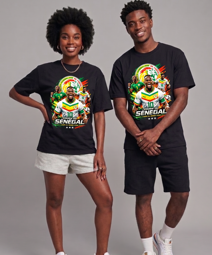 T-Shirt Unisexe Fan Équipe du Sénégal Coupe du Monde 2026