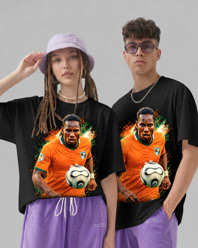 T-shirt Unisexe Fan de la Légende Ivoirienne Didier Drogba