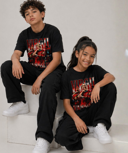 T-shirt supporter enfant Virgil Van Dijk Liverpool