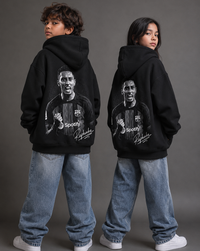 Raphinha Barcelona Signature Roar Kids Fan Hoodie