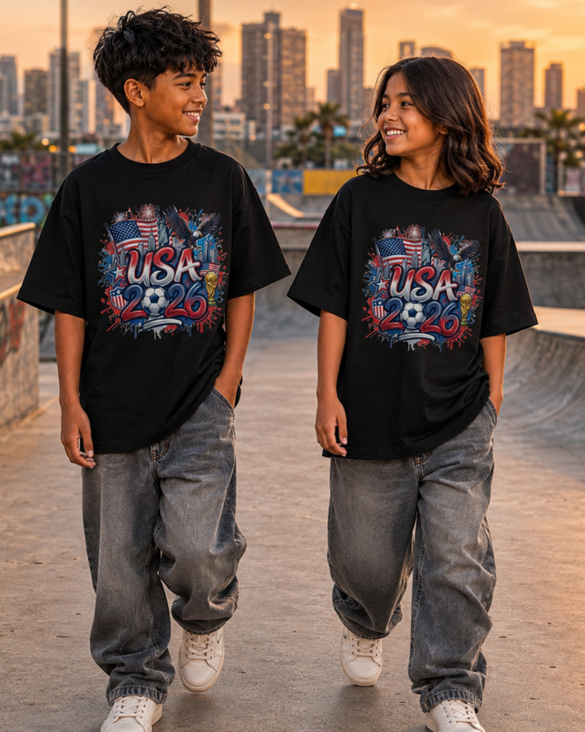 USA 2026 Graffiti Kids Fan T-Shirt