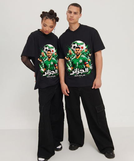 Algérie Riyad Mahrez Coupe du monde de football 2026 T-shirt unisexe pour les fans